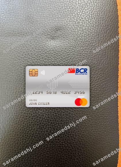 Costa Rica The Bank of Costa Rica master debit card photolook front